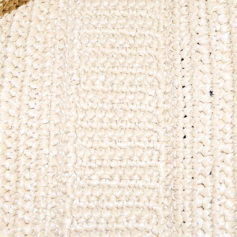 VALENTINO(ヴァレンティノ) ガラヴァーニ ヴィヴィアスーパースター スーパートートバッグ ハンドバッグ カゴバッグ ベージュ×ブラック ラフィア