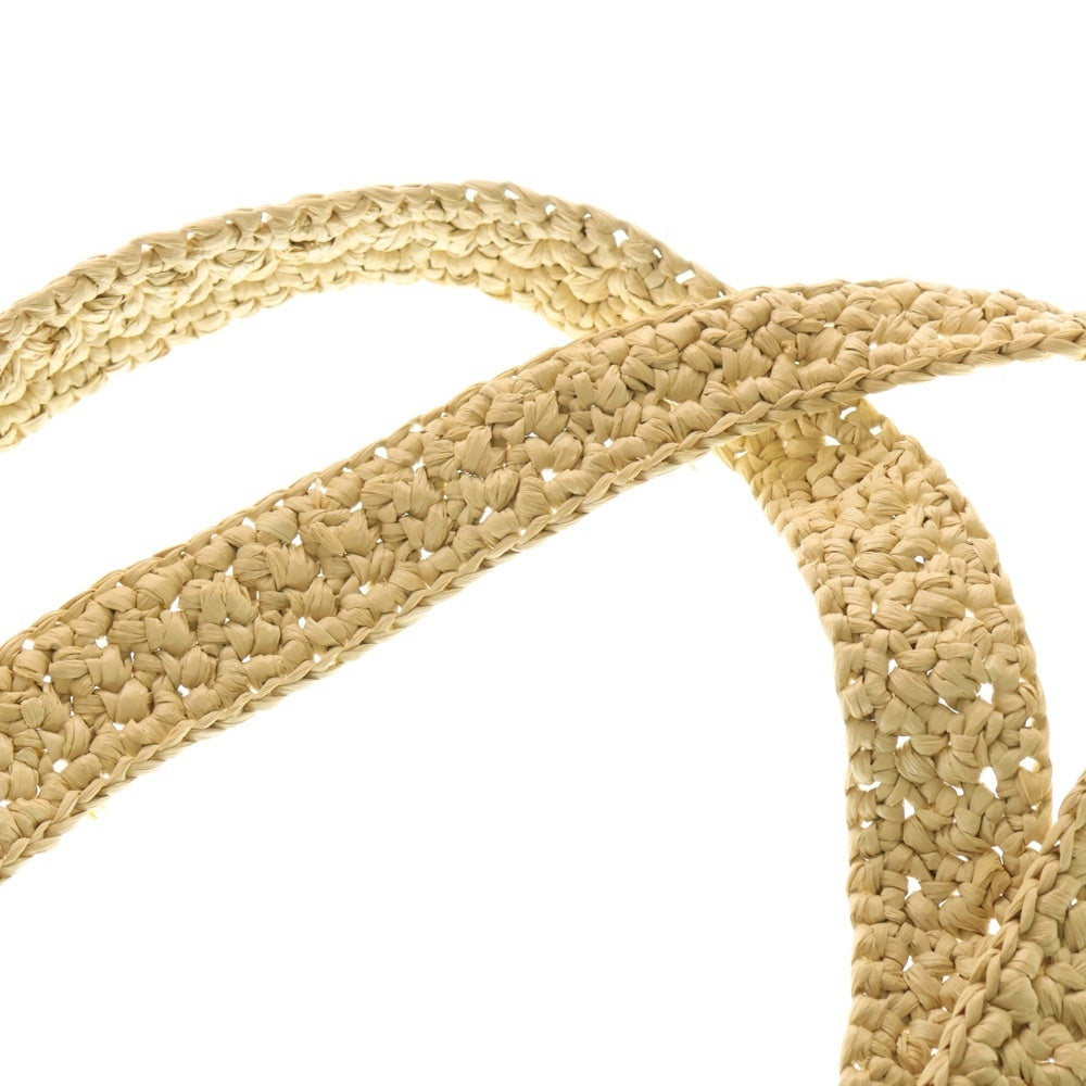 VALENTINO(ヴァレンティノ) ガラヴァーニ ヴィヴィアスーパースター スーパートートバッグ ハンドバッグ カゴバッグ ベージュ×ブラック ラフィア