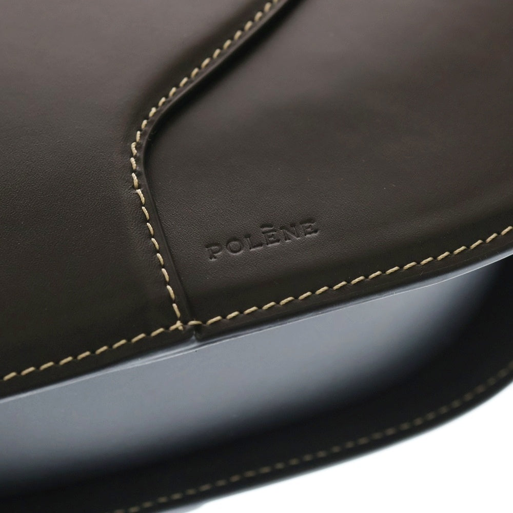 POLENE(ポレーヌ) エディション ラシーヌ スムース レザーハンドバック ブラック