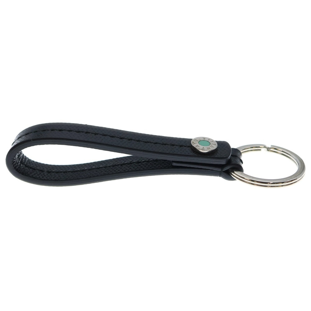 TIFFANY & Co.(ティファニー) バッグチャーム キーリング キーホルダー レザー ブラック×シルバー