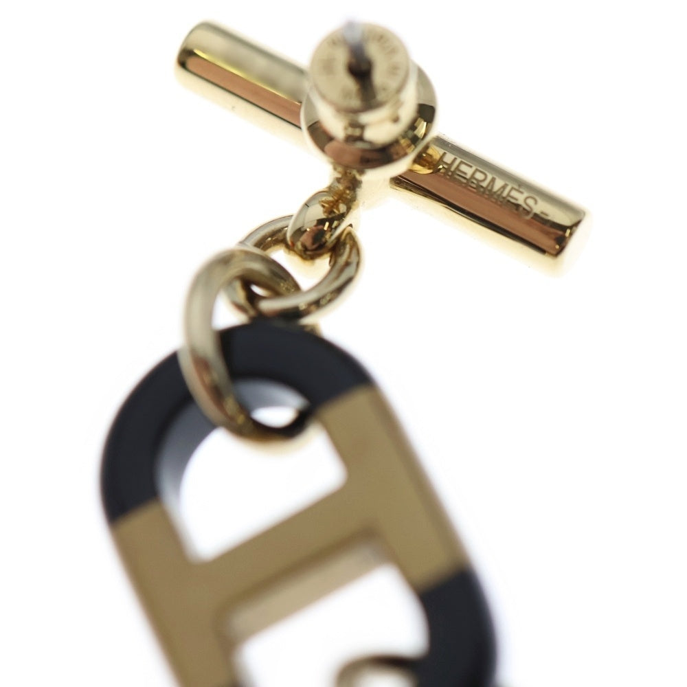 HERMES(エルメス) シュルメールPM バッファローホーン ピアス ゴールド/ブラック