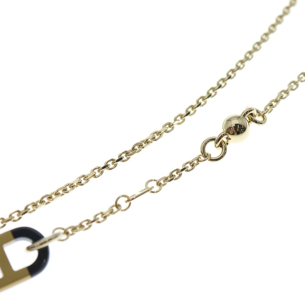 HERMES(エルメス) シュルメールPM ネックレス バッファローホーン ペンダント チェーン ゴールド×ブラック