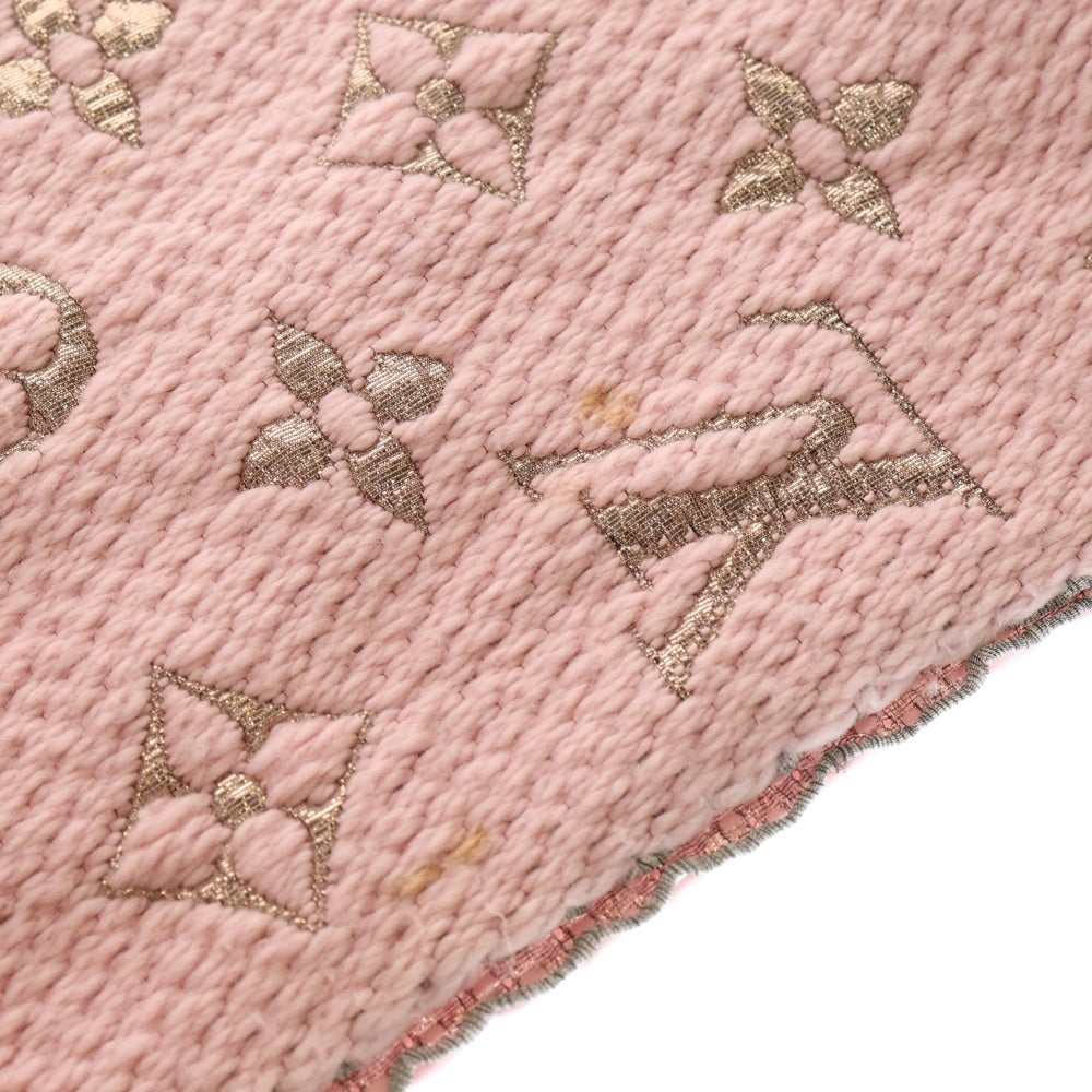 LOUIS VUITTON(ルイヴィトン) エシャルプ ロゴマニア シャイン モノグラム シルク混 ウール フリンジマフラー ピンク M70466