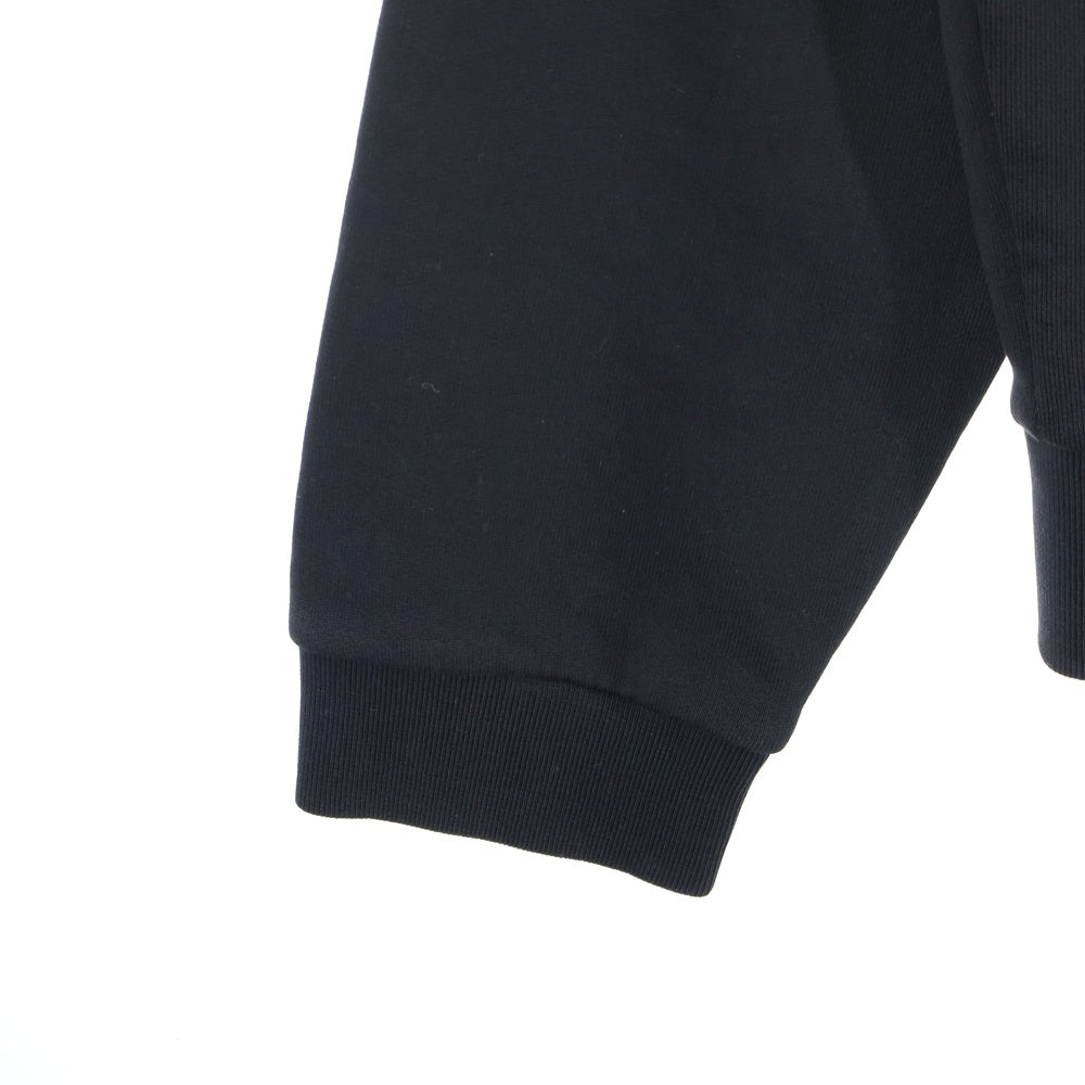 MONCLER(モンクレール) 22AW ラバーワッペン ロゴ刺繍 クルーネック プルオーバースウェット トレーナー ブラック H20918G00010 809KR