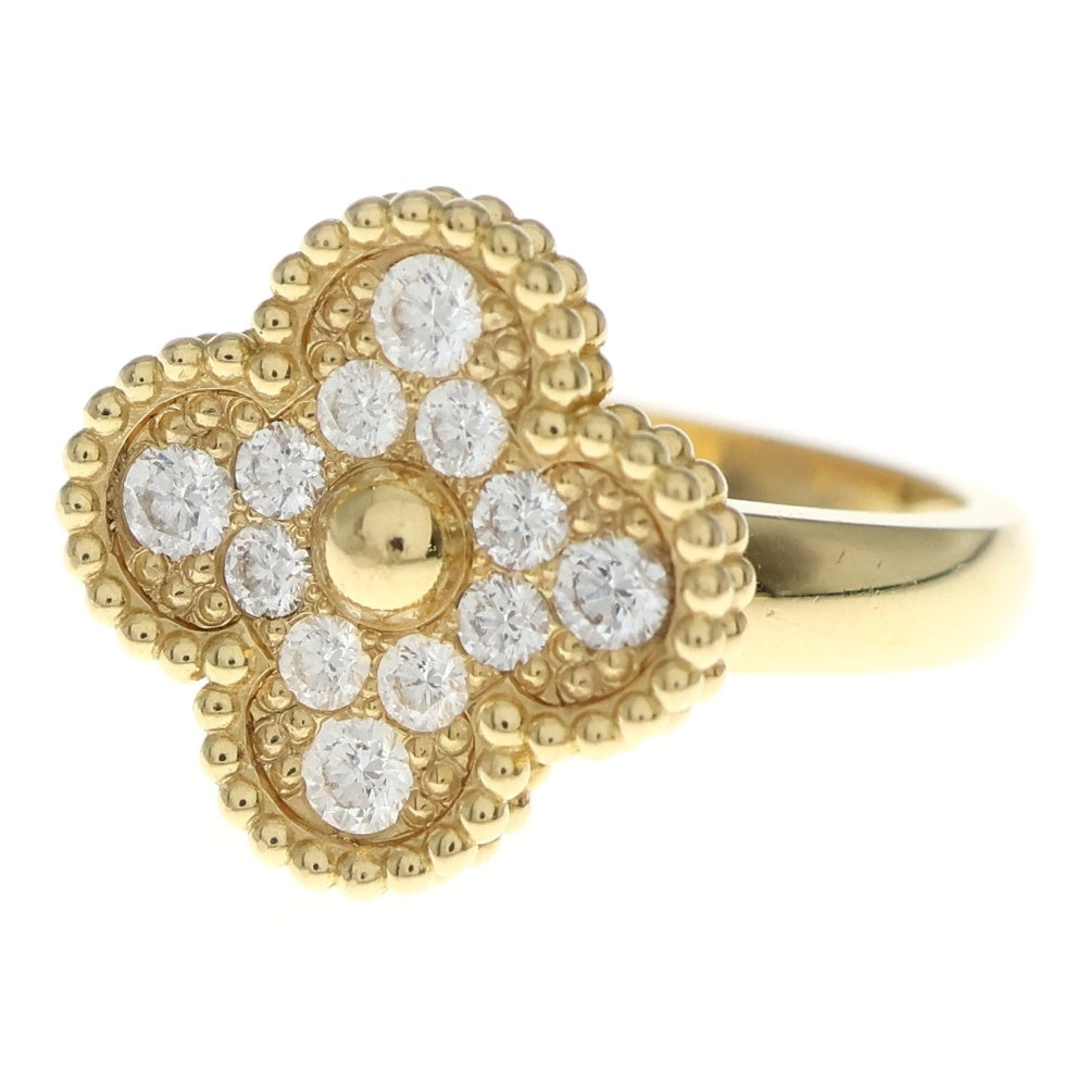 Van Cleef & Arpels(ヴァンクリーフアンドアーペル) ヴィンテージアルハンブラ パヴェダイヤ リング指輪 ゴールド 750YG 6.1g VCAR026M52