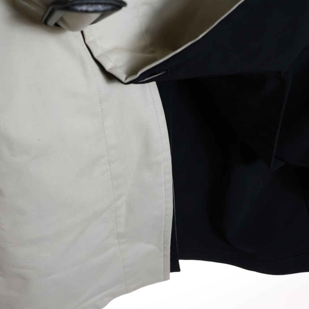 HERMES(エルメス) レザー チンストラップ コットン ステンカラーコート アイボリー