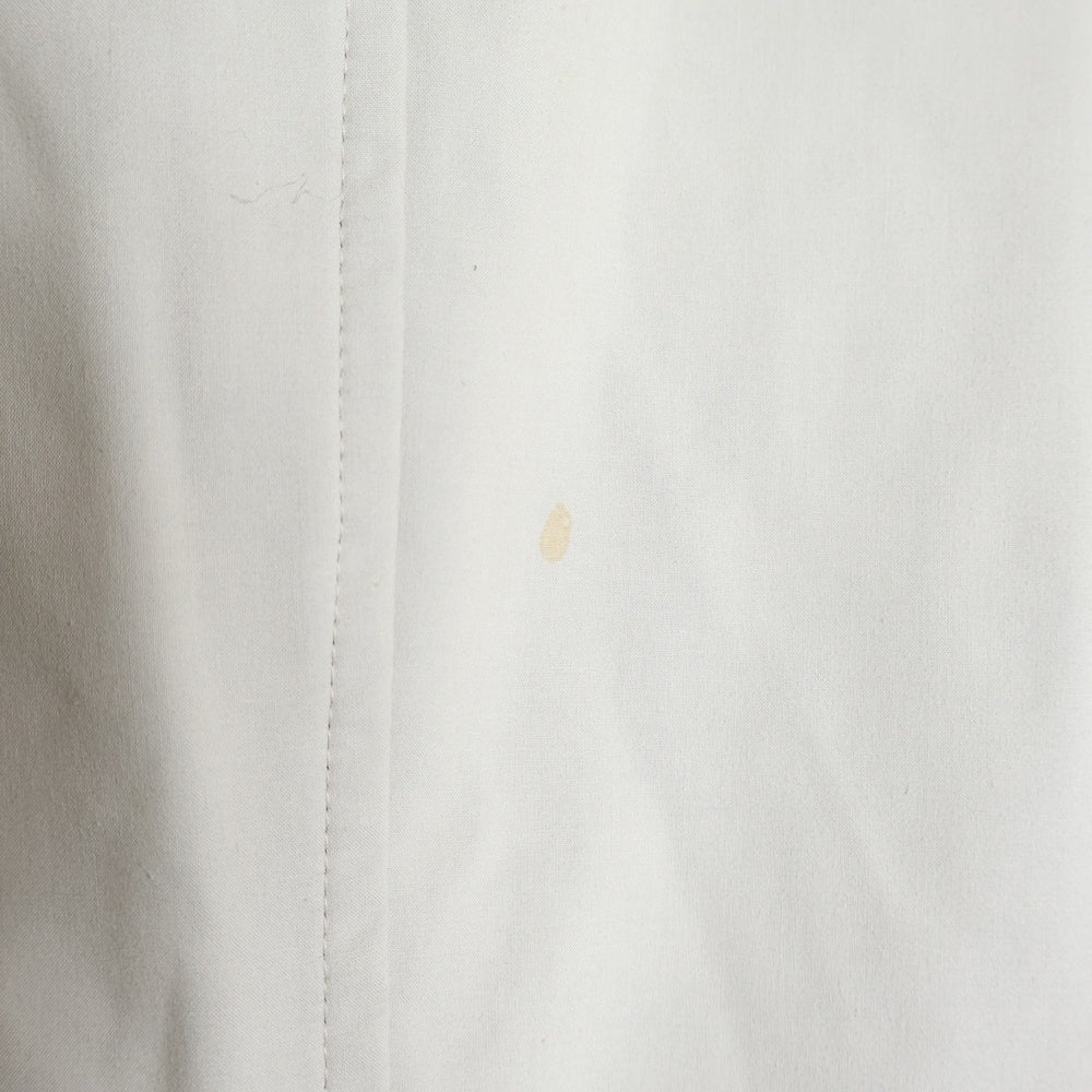 HERMES(エルメス) レザー チンストラップ コットン ステンカラーコート アイボリー