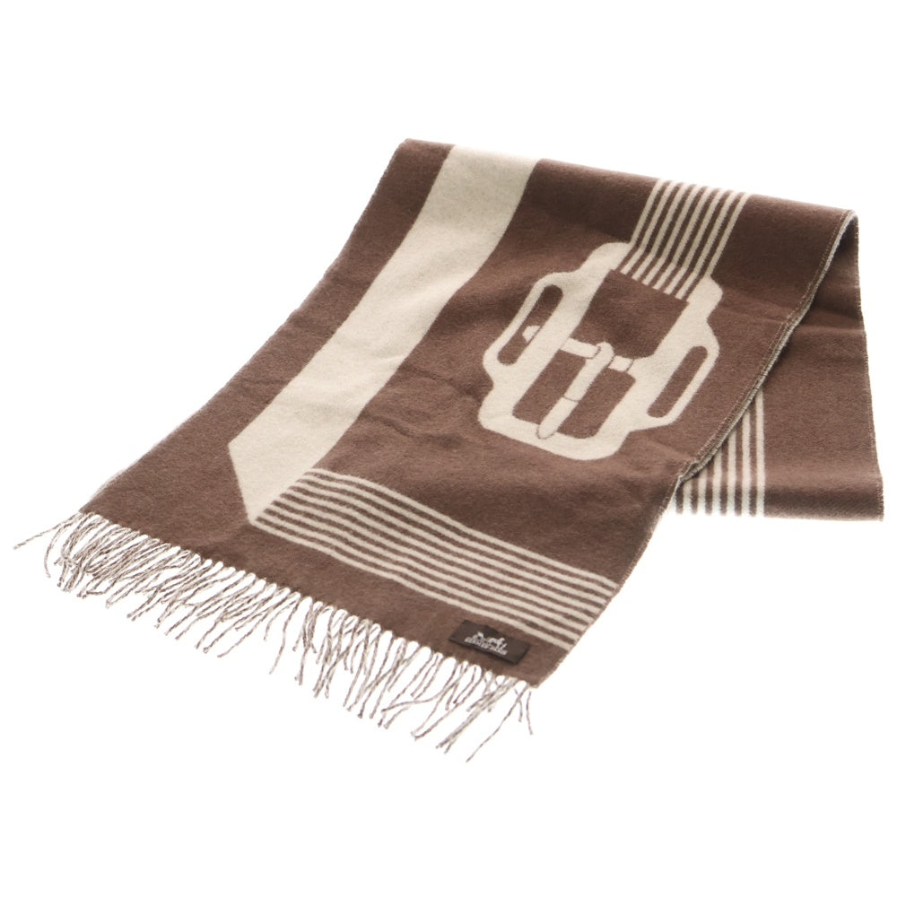 HERMES(エルメス) 23AW サングル ア ブックル 金具柄 カシミヤ