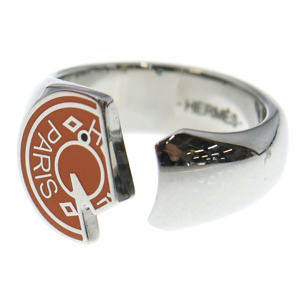 HERMES(エルメス) カルーゼル リング 指輪 シルバー×オレンジ #58