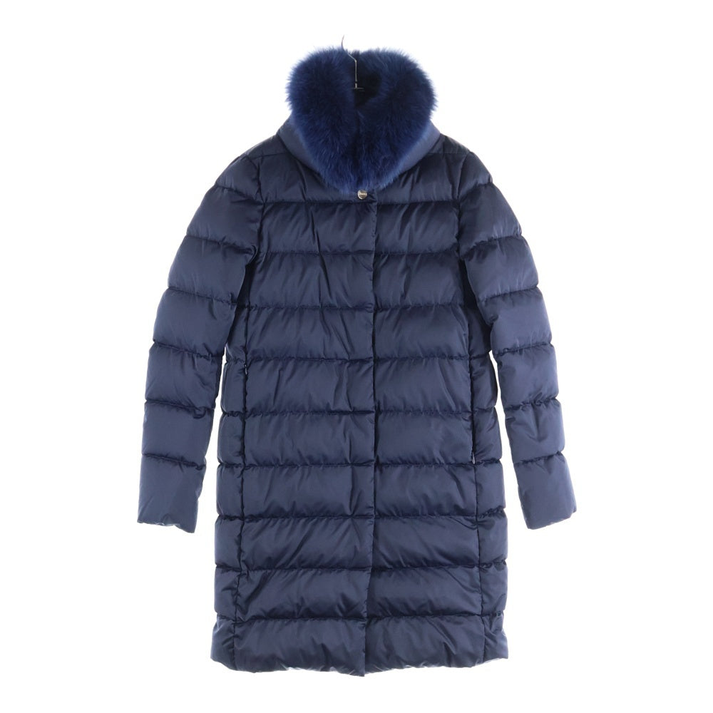 HERNO(ヘルノ) IMBOTTITURA GARANTITA ファーフーデッドダウンジャケット ブルゾン ブルー PI0674D-12170-9245 レディース