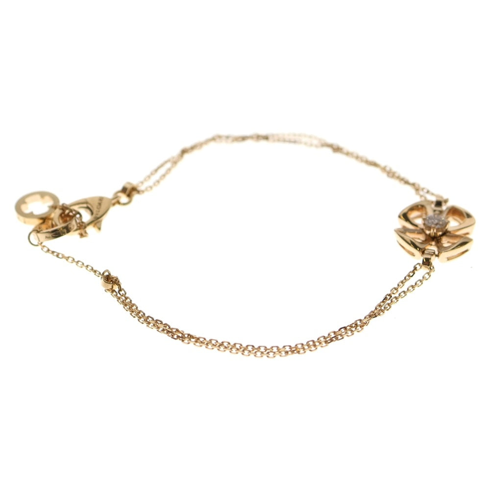 BVLGARI(ブルガリ) フィオレヴァー 1P ダイヤ ブレスレット Au750 K18 PG ピンクゴールド レディース