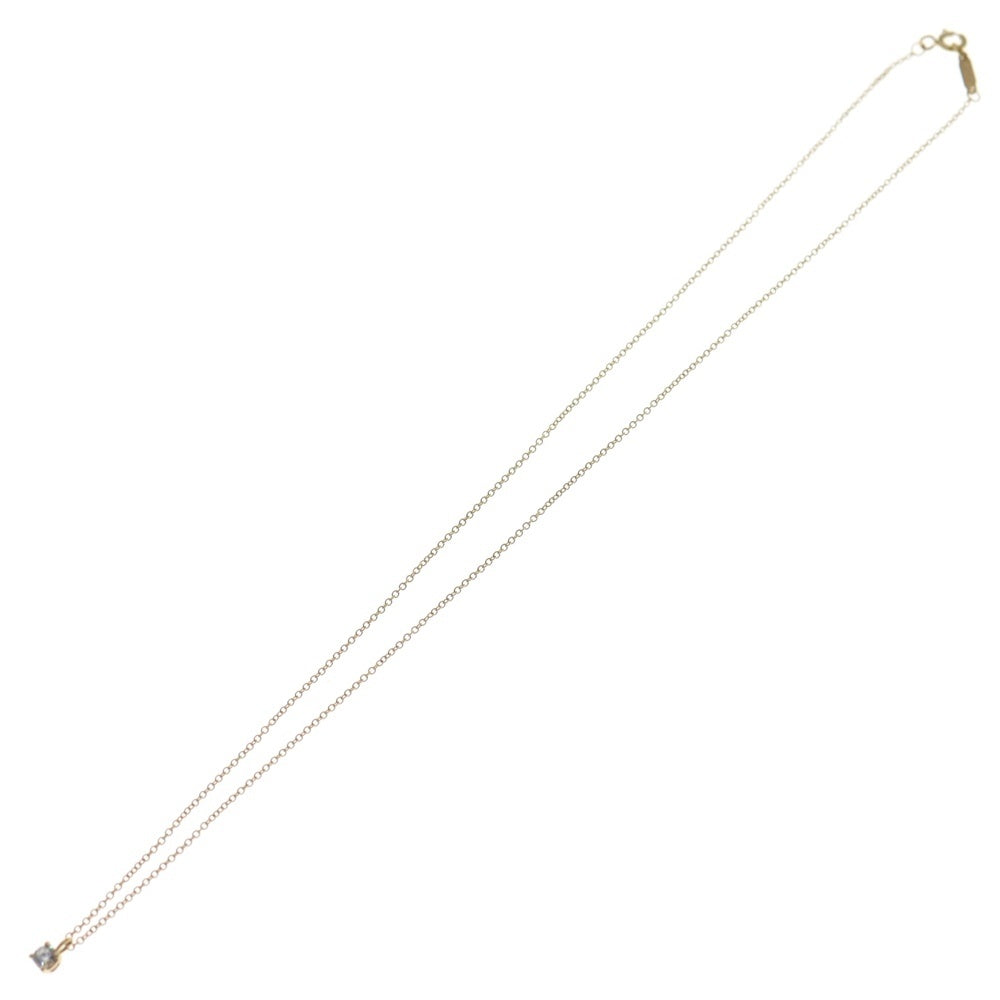 TIFFANY & Co.(ティファニー) ソリティア 1Pダイヤネックレス Au750 K18 YG イエローゴールド ペンダント レディース