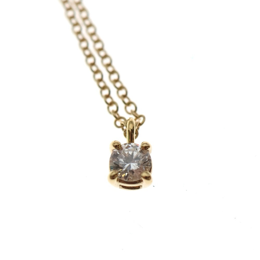 TIFFANY & Co.(ティファニー) ソリティア 1Pダイヤネックレス Au750 K18 YG イエローゴールド ペンダント レディース