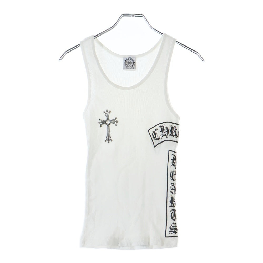 CHROME HEARTS(クロムハーツ) CHクロス ロゴ プリント ラインストーン