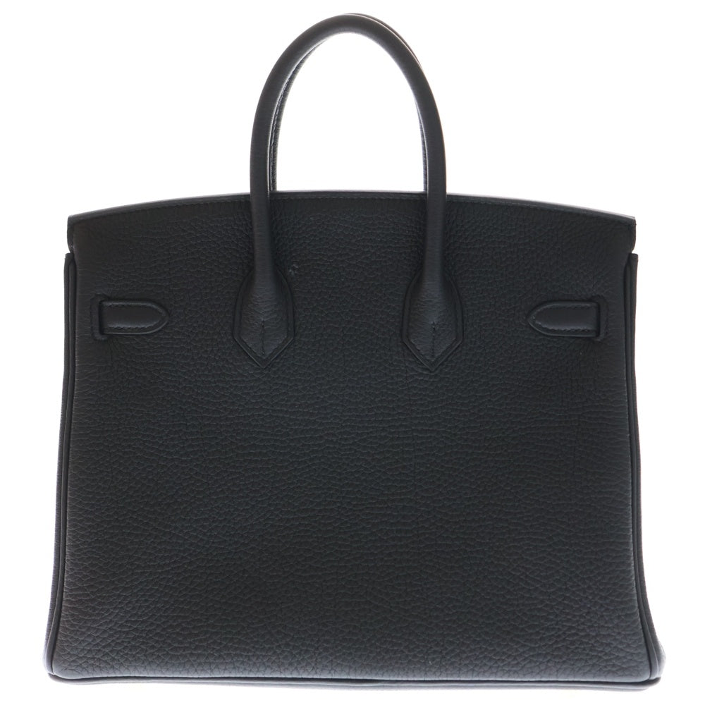 HERMES(エルメス) バーキン25 トゴ レザーハンドバッグ ブラック GD金具 W刻印 レディース