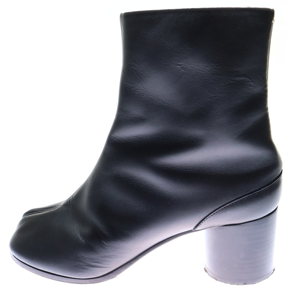 Maison Margiela 1(メゾンマルジェラ) Tabi タビ レザー ヒール ハイカット ショートブーツ ブラック S57WU0132