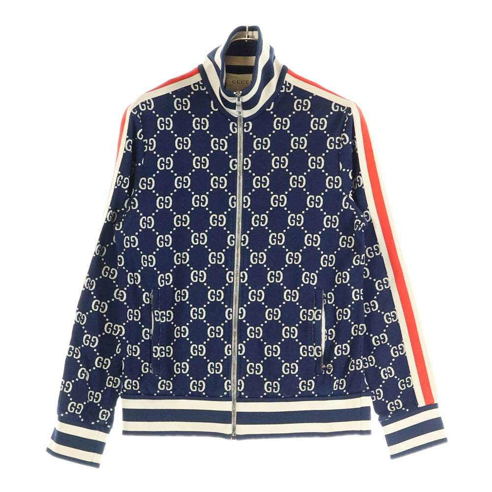 GUCCI(グッチ) GGジャガード 総柄 サイドライン ジップアップ トラック