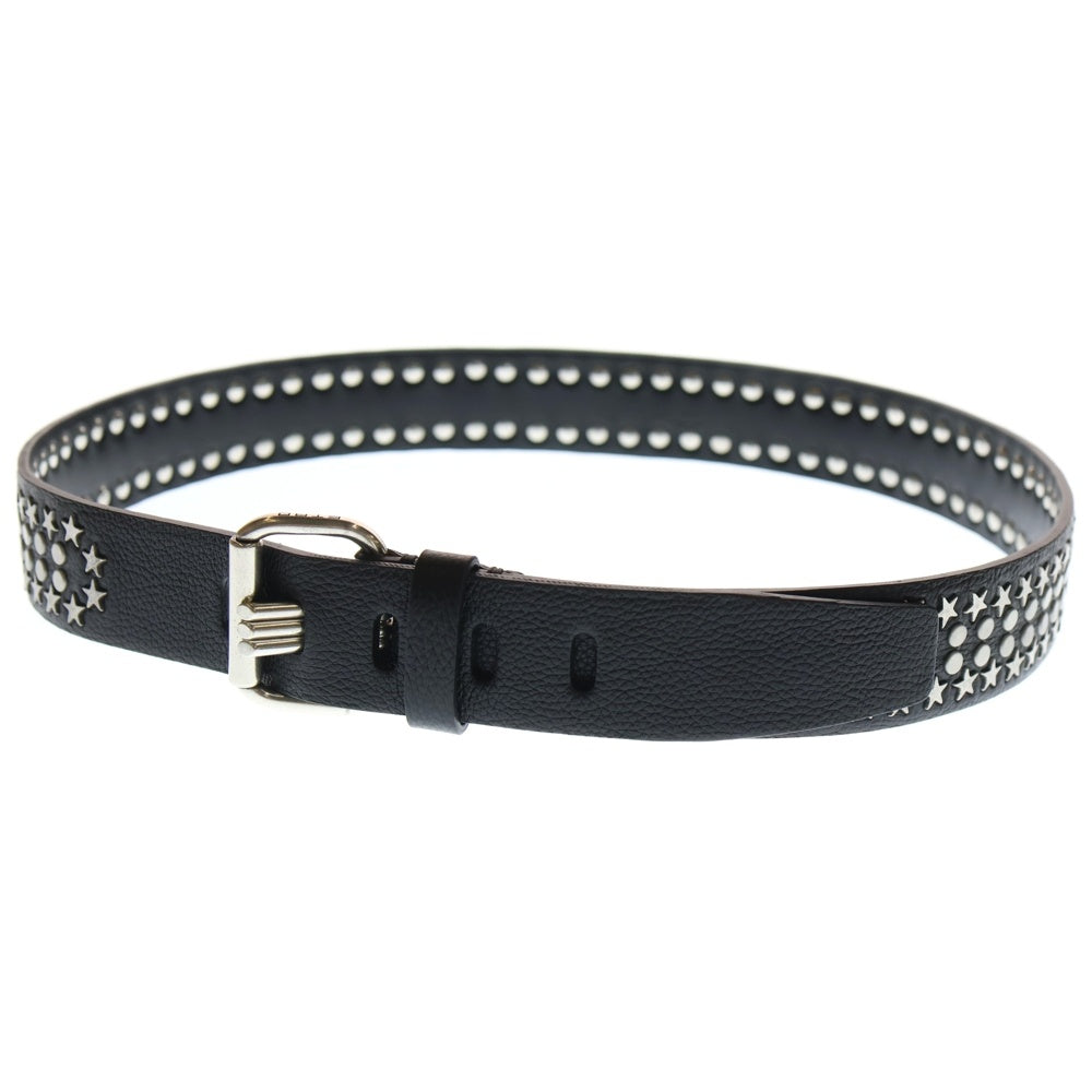 ETRO(エトロ) スタースタッズ レザー ベルト ブラック/シルバー