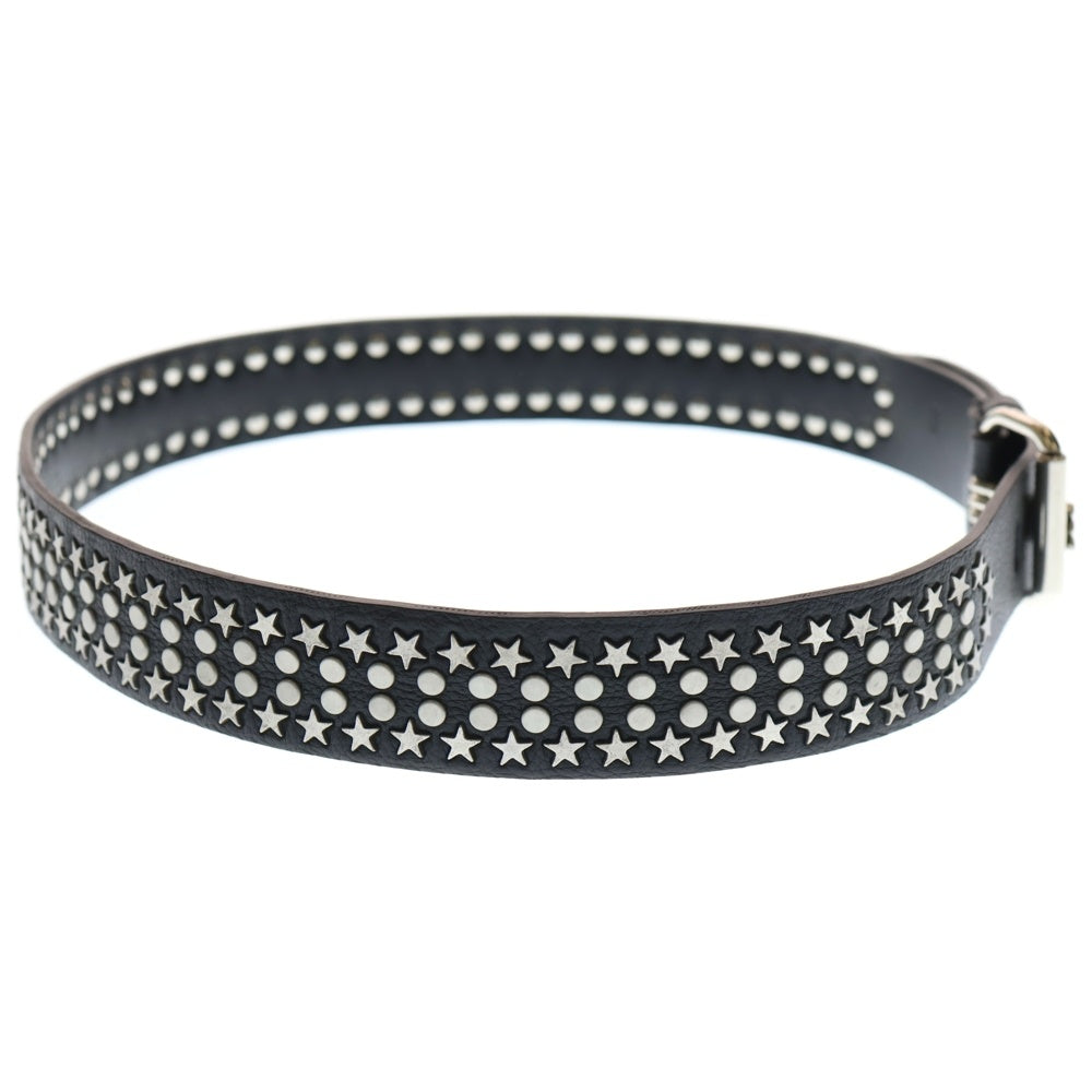 ETRO(エトロ) スタースタッズ レザー ベルト ブラック/シルバー