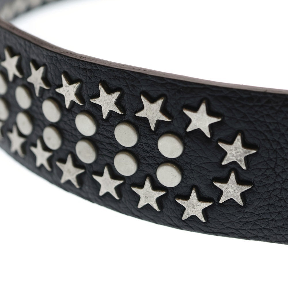ETRO(エトロ) スタースタッズ レザー ベルト ブラック/シルバー