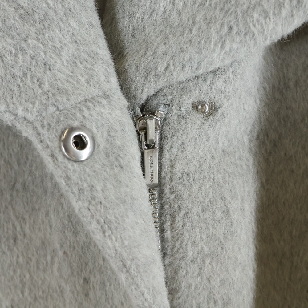 COLE HAAN(コール ハーン) ウール フーデッド ジップアップ コート グレー レディース T10086