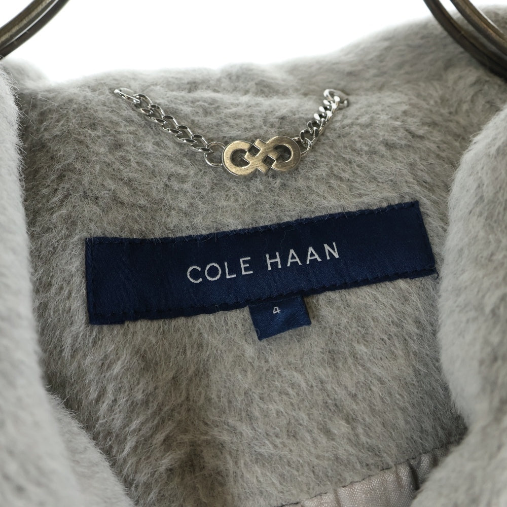 COLE HAAN(コール ハーン) ウール フーデッド ジップアップ コート グレー レディース T10086