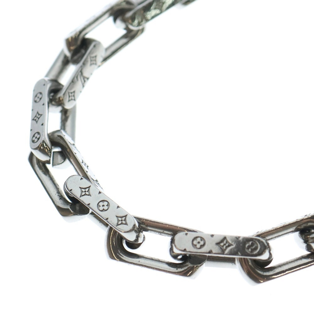 LOUIS VUITTON コリエ　チェーン　スクエア　モノグラム　シルバー LOUIS VUITTON(ルイヴィトン) コリエ チェーンモノグラム ネックレス