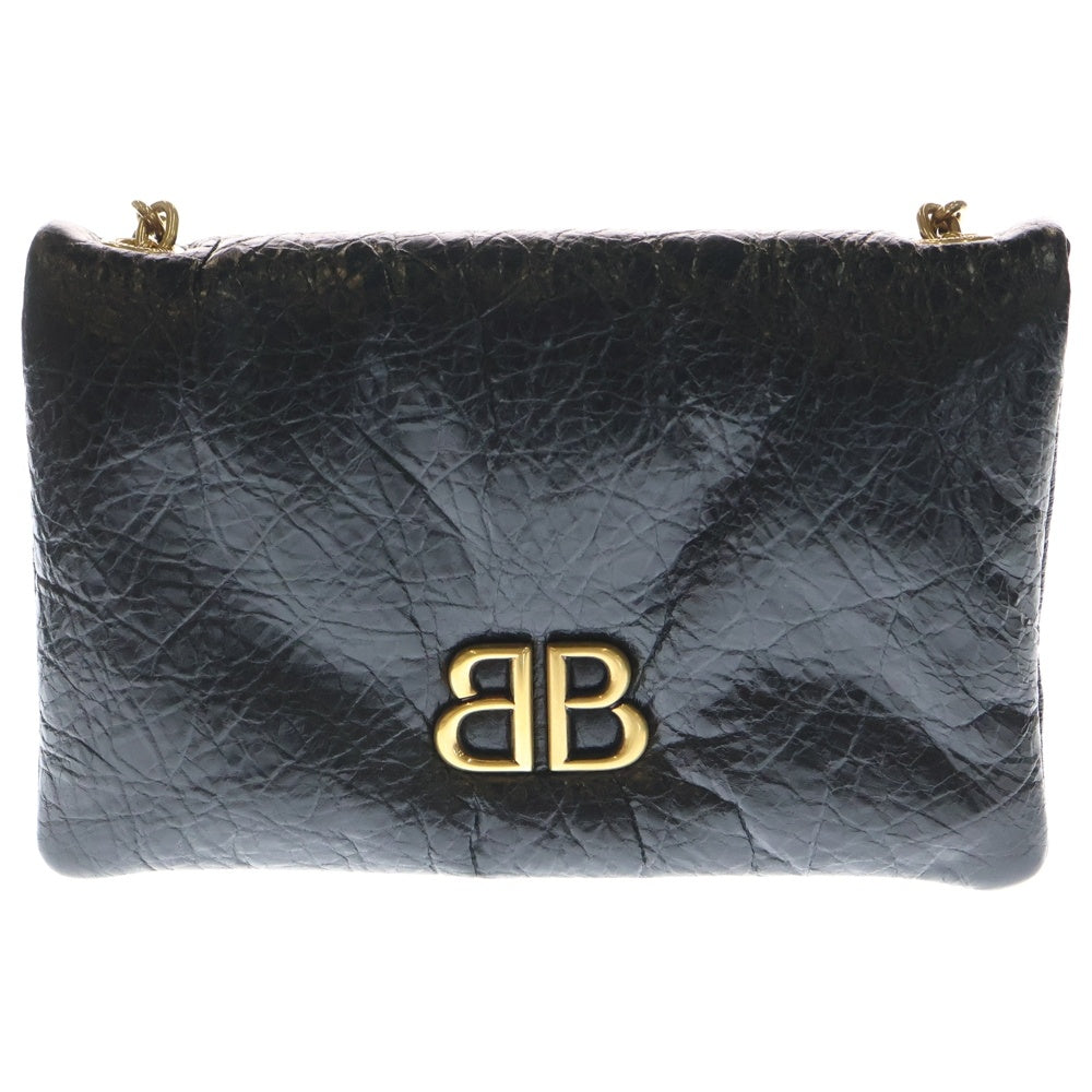 BALENCIAGA(バレンシアガ) モナコ チェーンショルダーバッグ ブラック アリーナカーフスキン 810562 レディース