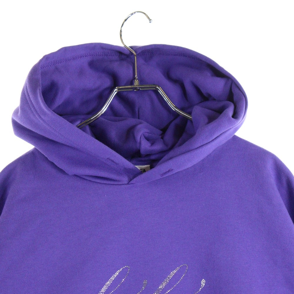 BALENCIAGA(バレンシアガ) ラインストーン プルオーバースウェットパーカー フーディー パープル 670946 レディース