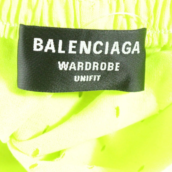 BALENCIAGA(バレンシアガ) 21SS メッシュ イージー ハーフ ショートパンツ ショーツ イエロー 674591 レディース
