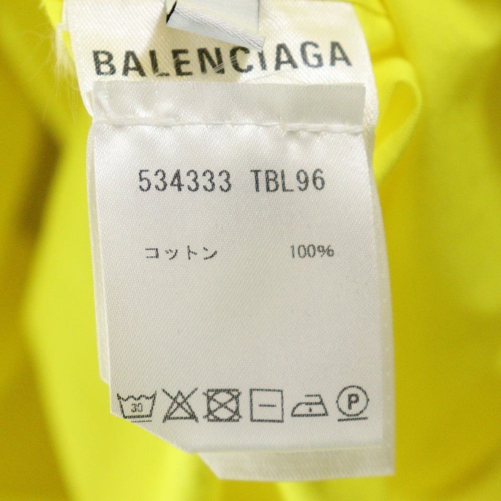 BALENCIAGA(バレンシアガ) ALL OVER オールオーバーロゴプリント ボタンダウン 長袖シャツ イエロー 534333 レディース