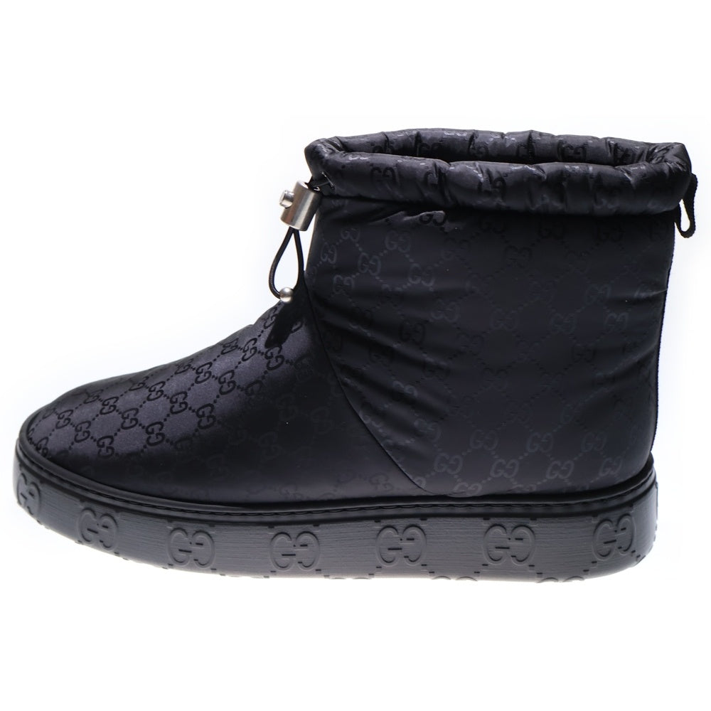 GUCCI(グッチ) GG ナイロンジャガード アンクル ショートブーツ ハイカットシューズ ブラック 762078 レディース