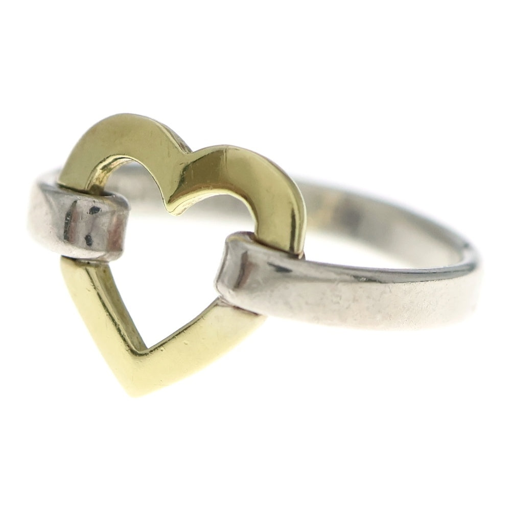 TIFFANY & Co.(ティファニー) Sv925×K18 オープンハート リング 指輪