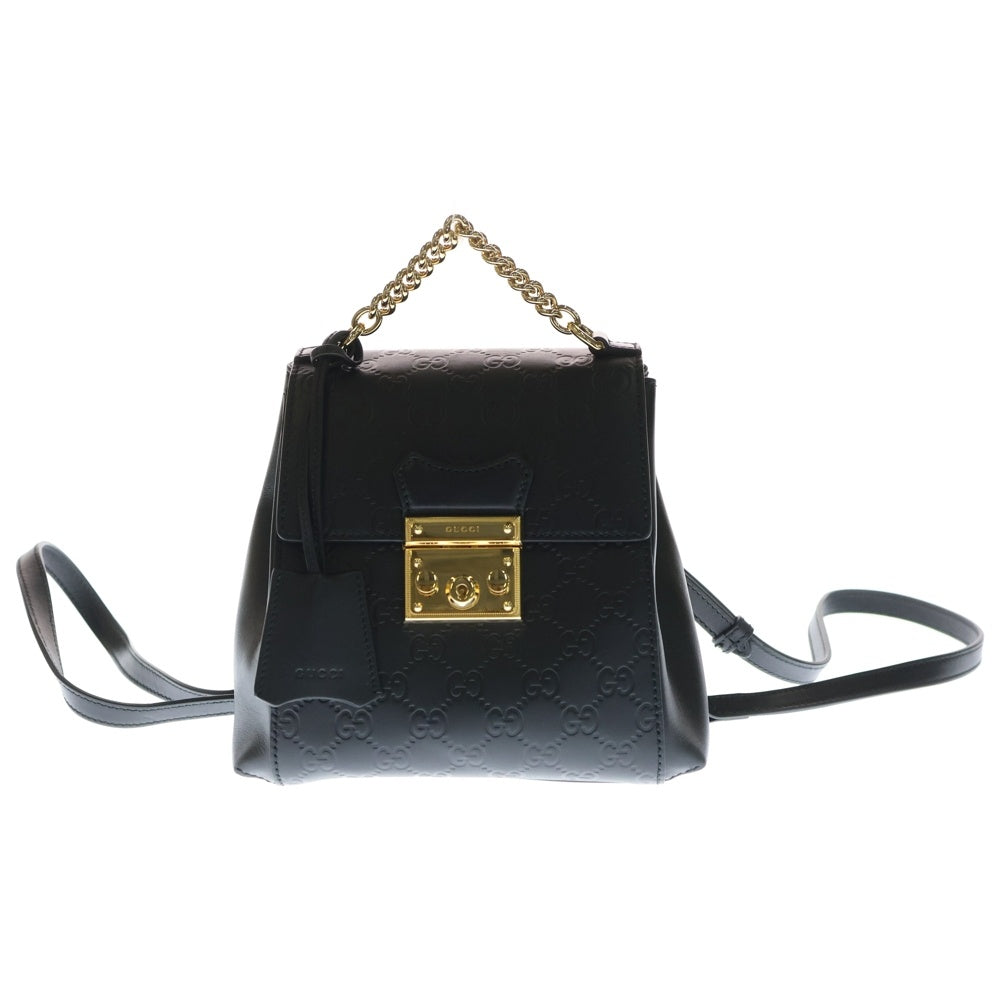 GUCCI(グッチ) グッチシマ パドロック レザーバックパック リュック 