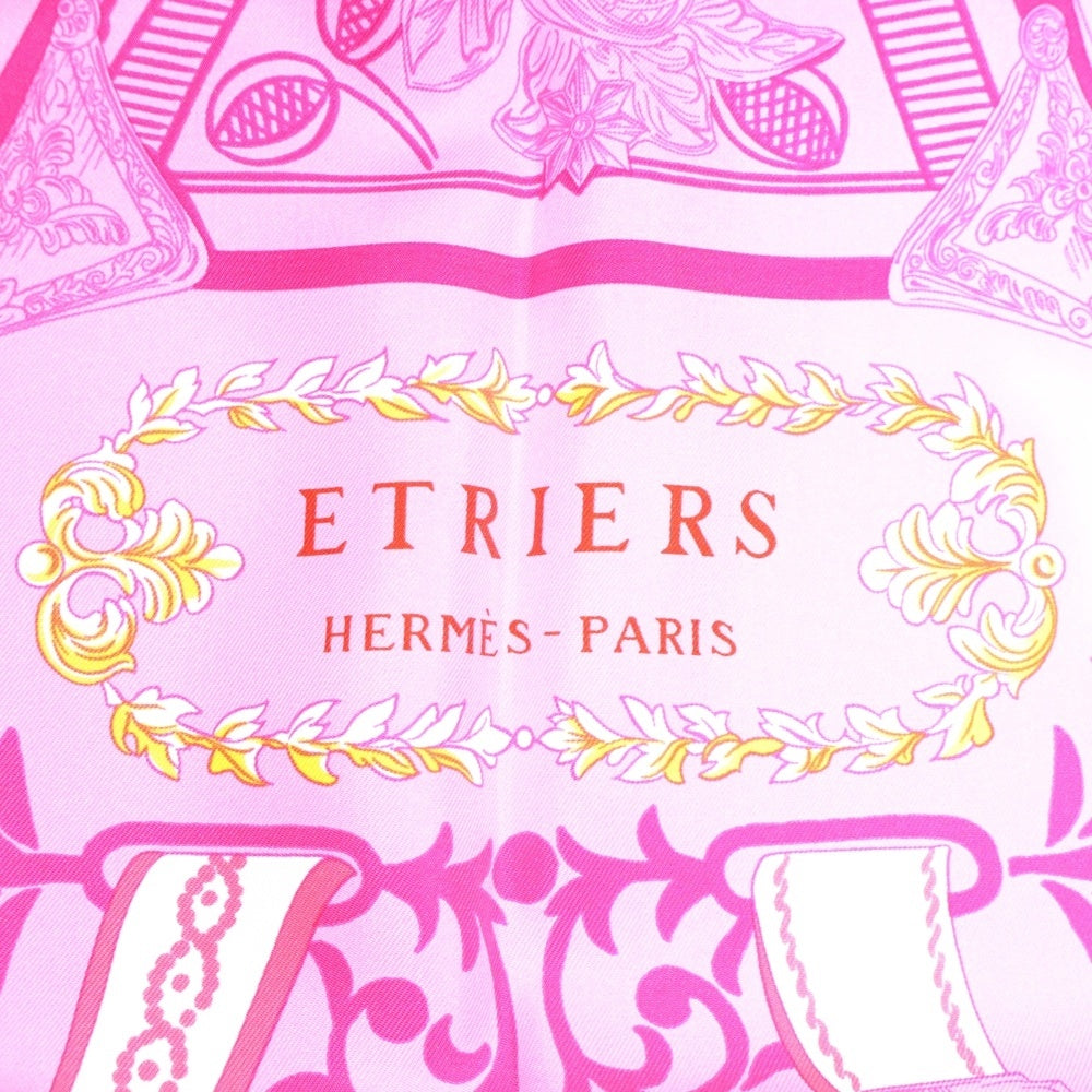HERMES(エルメス) カレ90 Etriers Remix ピンク系 シルクスカーフ