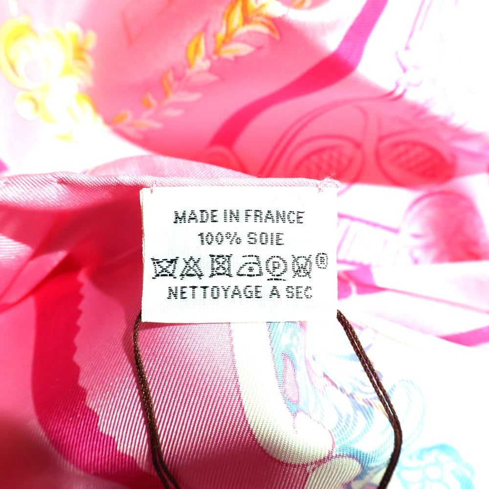 HERMES(エルメス) カレ90 Etriers Remix ピンク系 シルクスカーフ