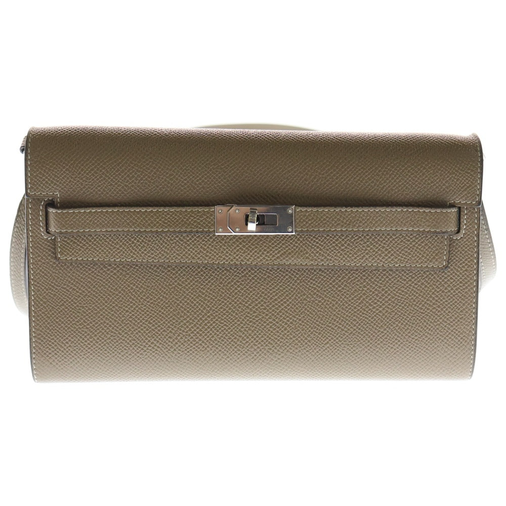 HERMES(エルメス) ケリーウォレット ロング トゥーゴー エトゥープ エバーカラー ショルダーバッグ Z刻印 ゴールド金具