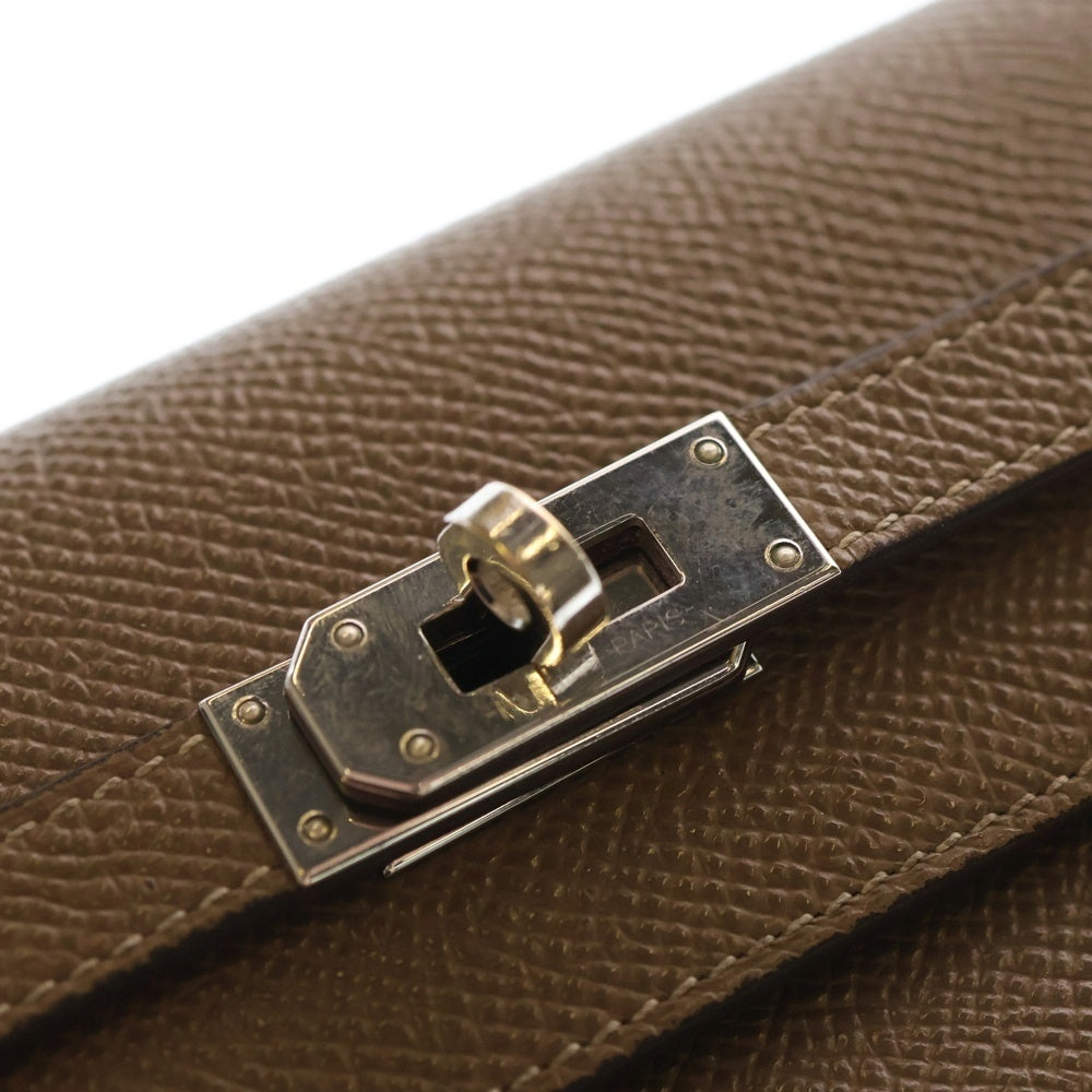 HERMES(エルメス) ケリーウォレット ロング トゥーゴー エトゥープ エバーカラー ショルダーバッグ Z刻印 ゴールド金具