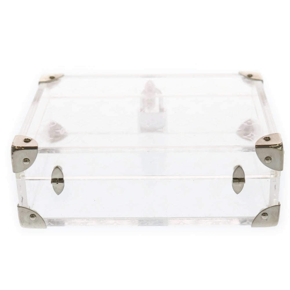 LOUIS VUITTON(ルイヴィトン) 限定 モノグラム ラブメッセージ・ミニトランク 小物入れ アクセサリーケース クリア M99079 シルバー金具 レディース