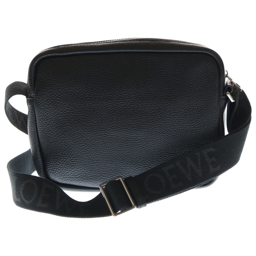 LOEWE(ロエベ) ペブル メッセンジャー ブラック レザー ショルダーバッグ レディース