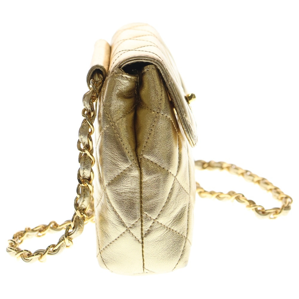 CHANEL(シャネル) チェーン ショルダーバッグ ゴールド ラムスキン ゴールド金具 レディース