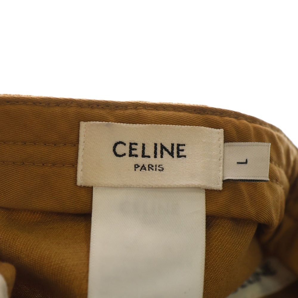 CELINE(セリーヌ) トリオンフ キャップ 帽子 ブラウン ベージュ ゴールド金具