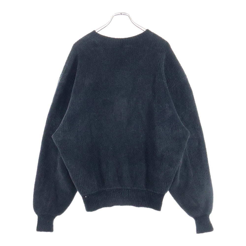 BALENCIAGA(バレンシアガ) エンブレム BBロゴ刺繍 クルーネック プルオーバー 長袖ニット セーター ブラック 651106 レディース