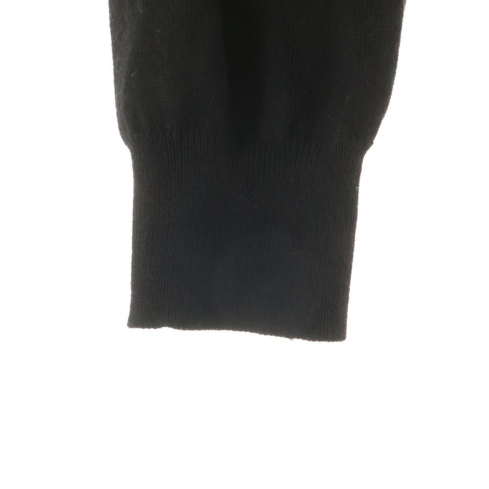 BALENCIAGA(バレンシアガ) エンブレム ロゴ刺繍 ウール クルーネック プルオーバー 長袖ニット セーター ブラック 595106 レディース