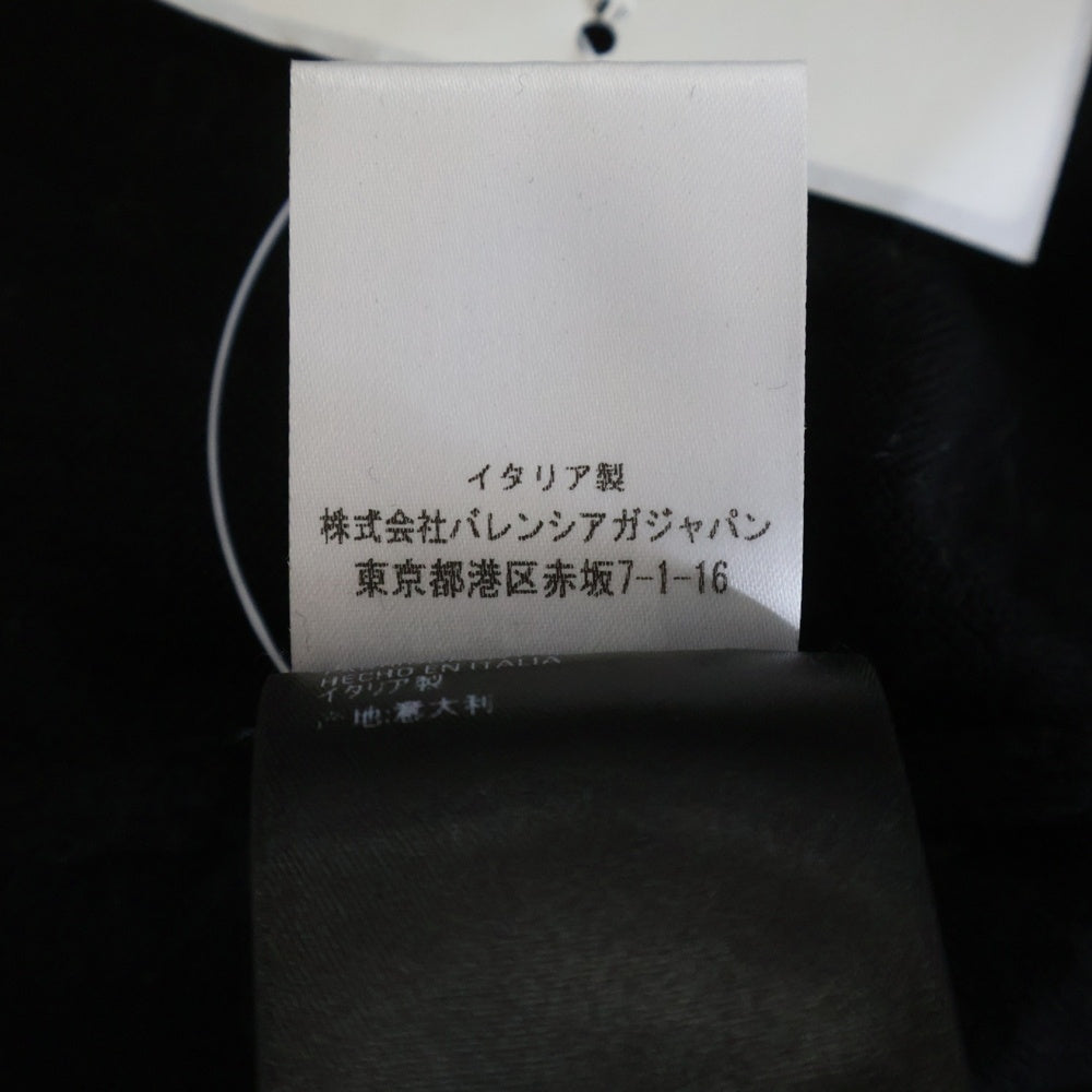 BALENCIAGA(バレンシアガ) エンブレム ロゴ刺繍 ウール クルーネック プルオーバー 長袖ニット セーター ブラック 595106 レディース