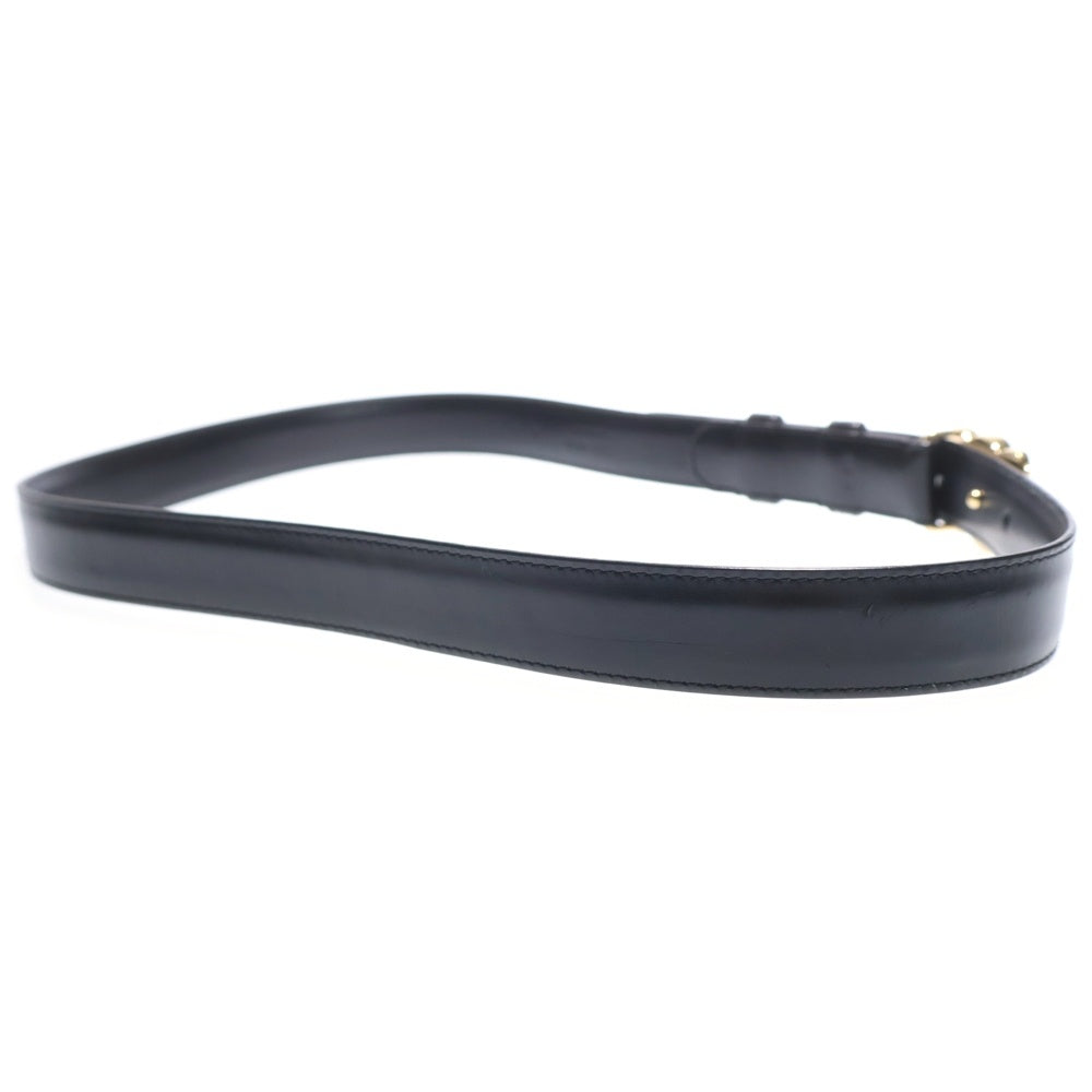 CELINE(セリーヌ) トリオンフ レザー ベルト ブラック ゴールド金具