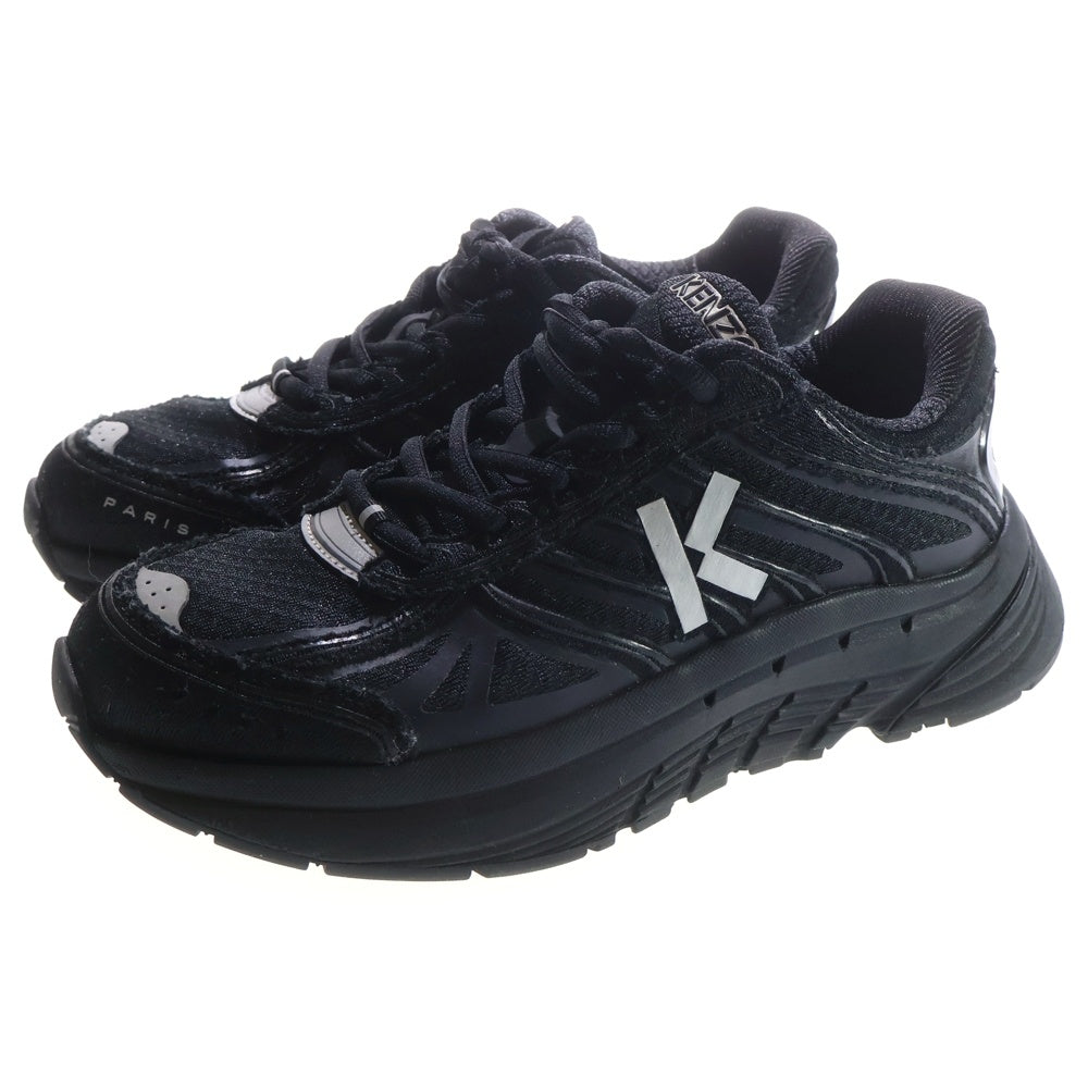 KENZO(ケンゾー) PACE ペース ロゴ メッシュ レースアップ ローカットシューズ スニーカー ブラック レディース
