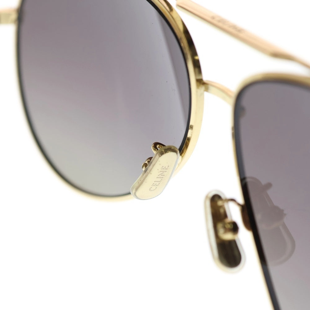 CELINE(セリーヌ) ティアドロップ サングラス ゴールド×ブラック ケース付 CL40062U レディース