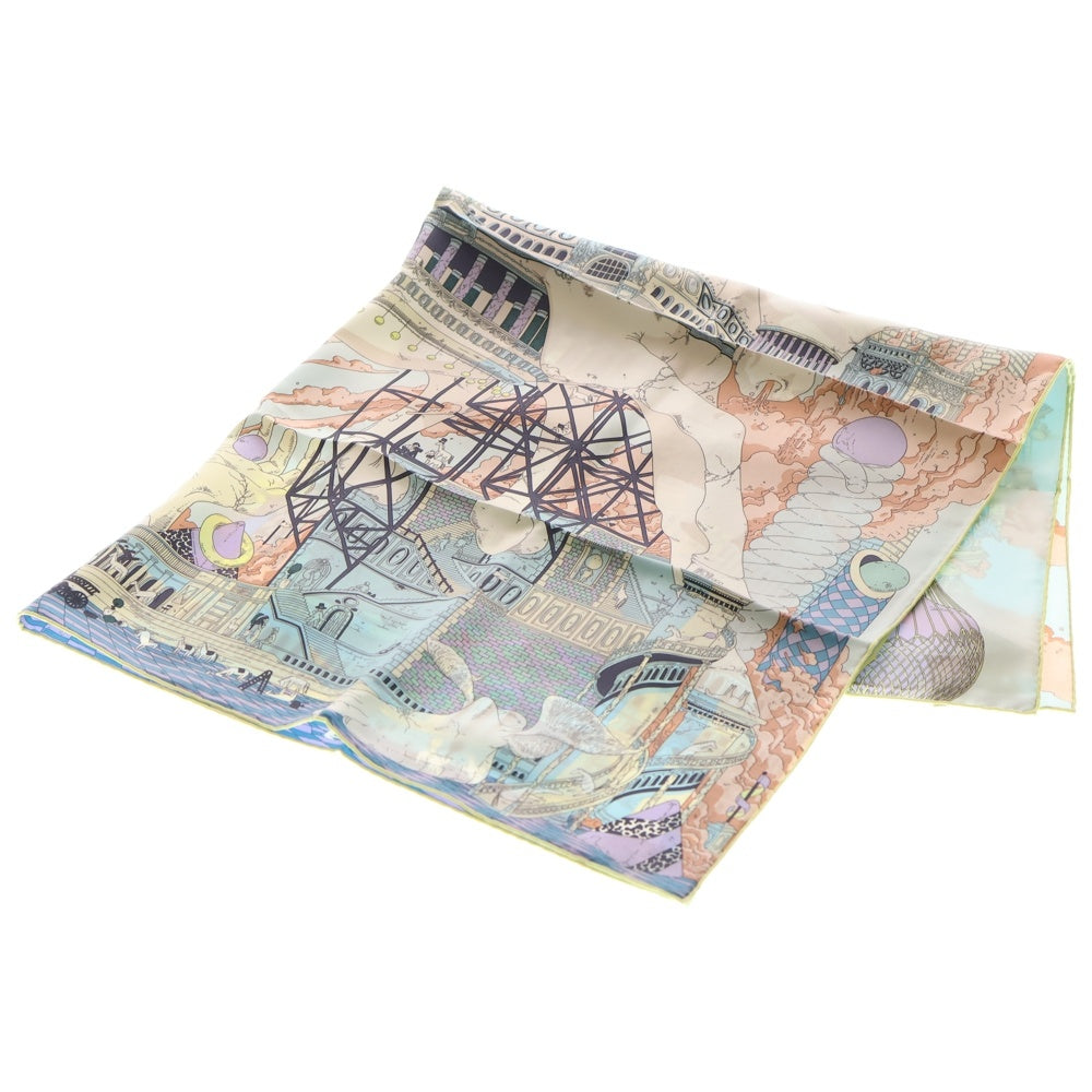 HERMES(エルメス) カレ90 イポポリス シルクスカーフ マルチカラー パステルカラー レディース