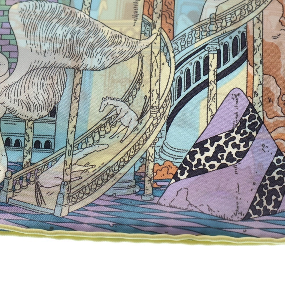 HERMES(エルメス) カレ90 イポポリス シルクスカーフ マルチカラー パステルカラー レディース